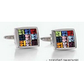 Crystal Cube Cuff Links